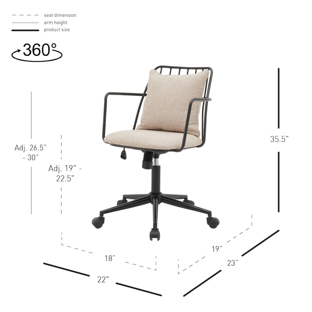 Kepler Fabric Office Chair. Picture 8