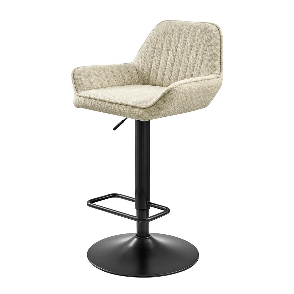 Luther Fabric Gaslift Swivel Bar Stool, (Set of 2). Picture 1