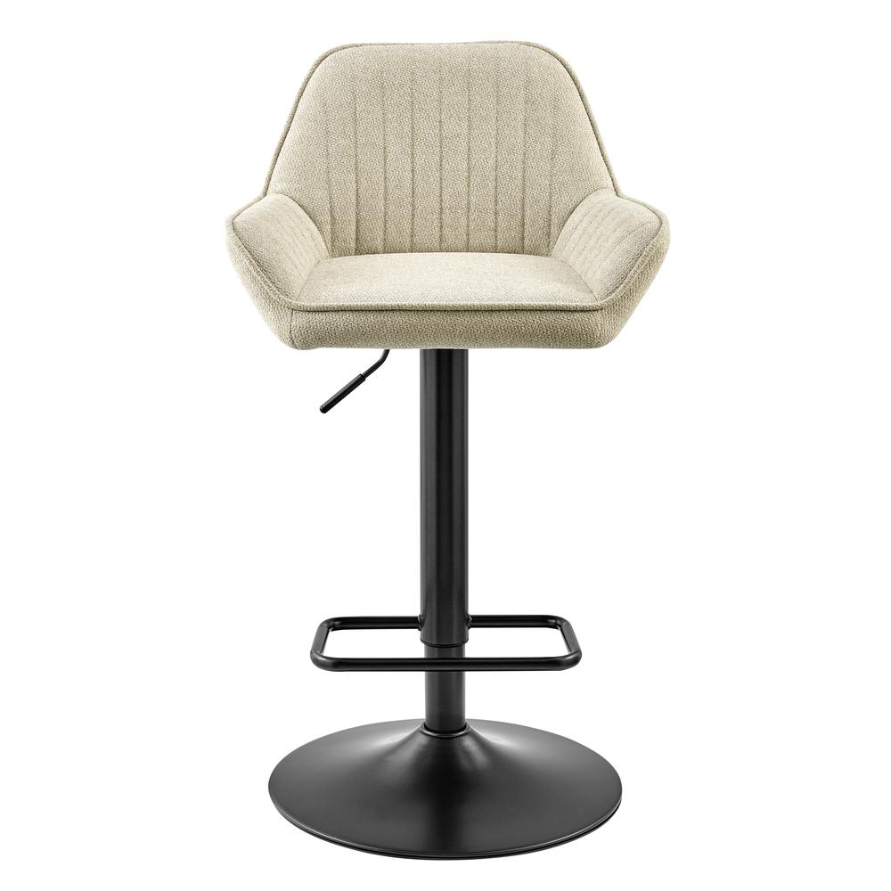 Luther Fabric Gaslift Swivel Bar Stool, (Set of 2). Picture 2