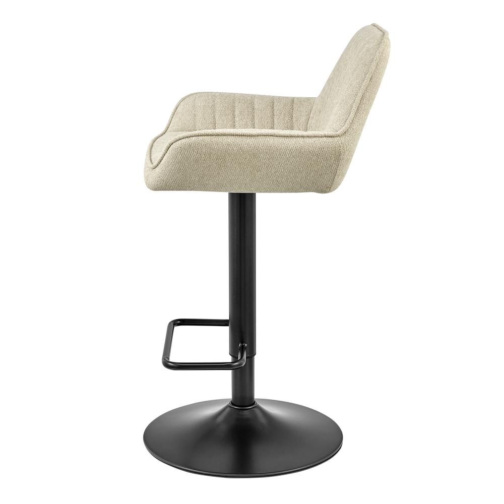 Luther Fabric Gaslift Swivel Bar Stool, (Set of 2). Picture 3