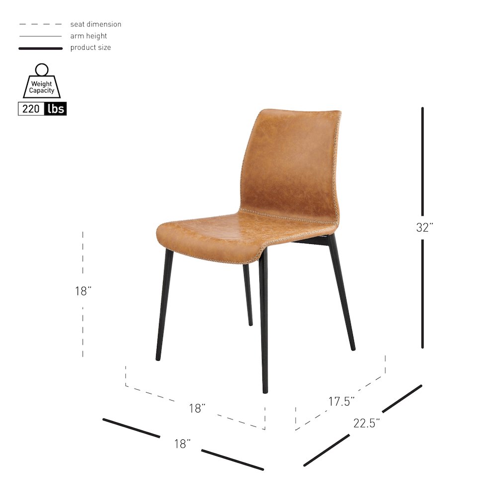 Jayden Faux Leather Dining Side Chair, (Set of 2). Picture 11