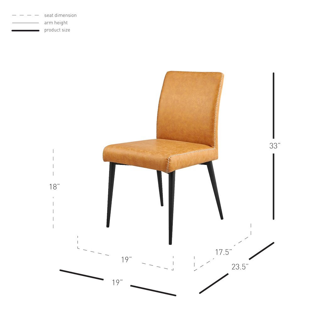 Kevin Faux Leather Dining Side Chair, (Set of 2). Picture 11