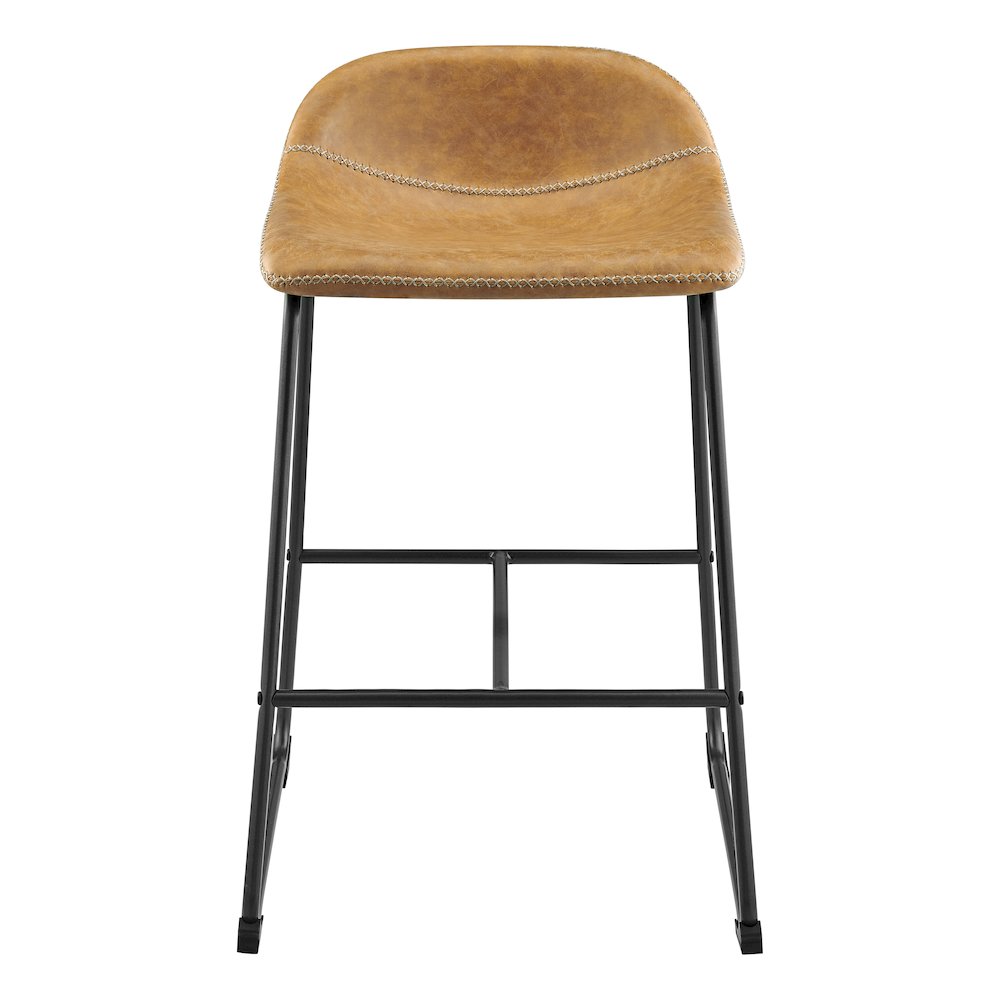 Leighton Faux Leather Counter Stool, (Set of 2). Picture 2