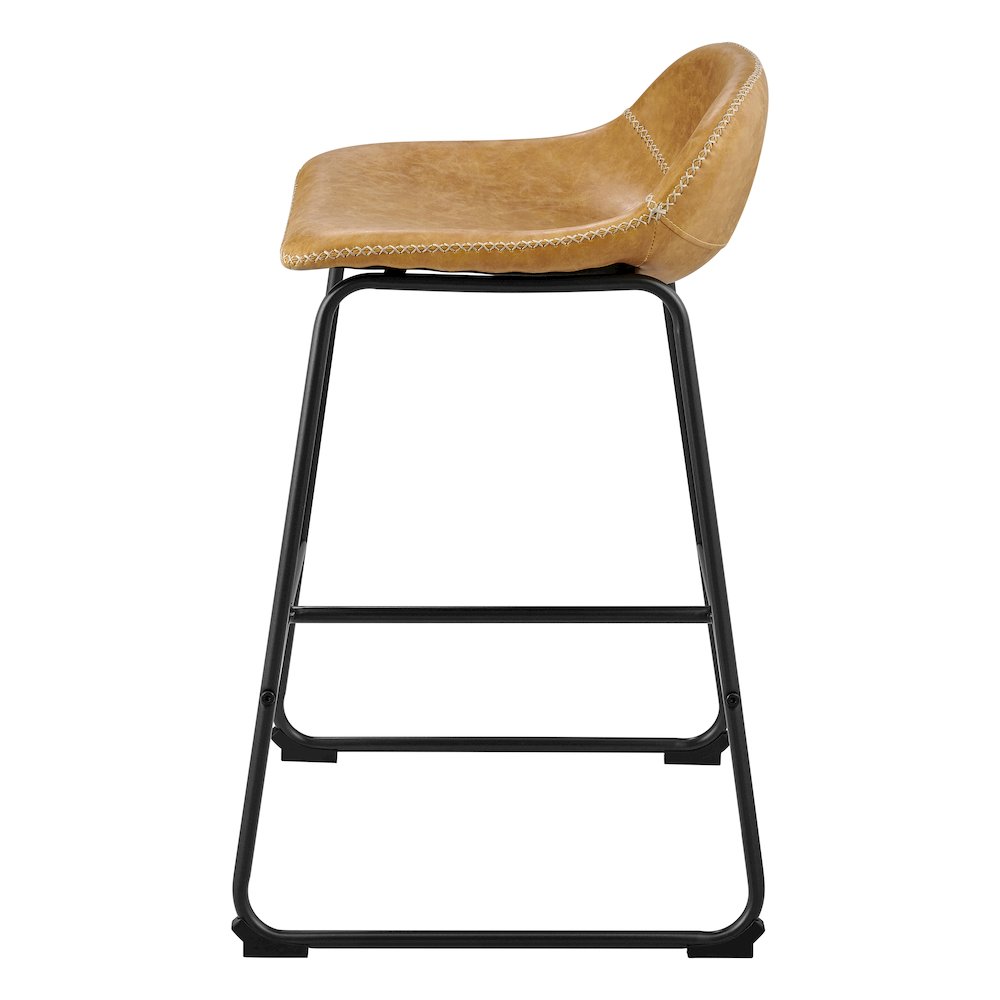 Leighton Faux Leather Counter Stool, (Set of 2). Picture 3