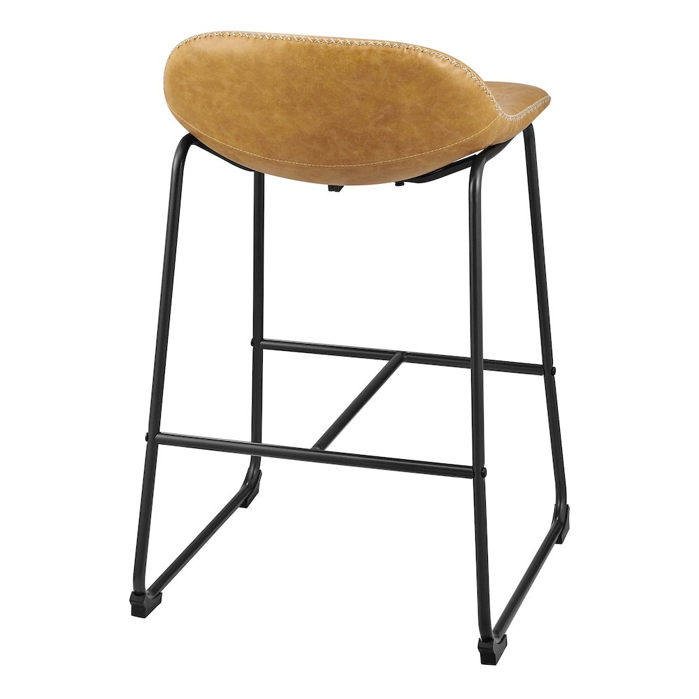 Leighton Faux Leather Counter Stool, (Set of 2). Picture 5