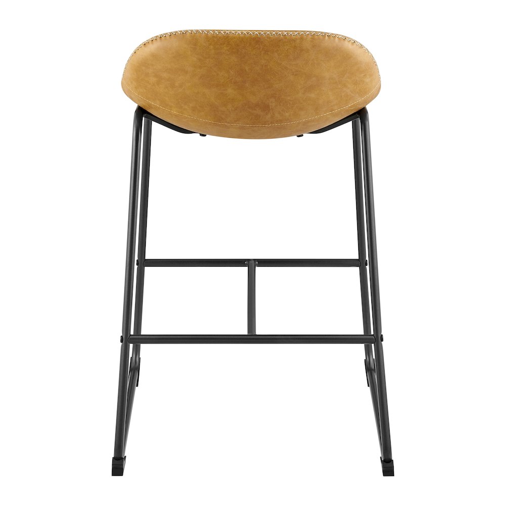 Leighton Faux Leather Counter Stool, (Set of 2). Picture 4