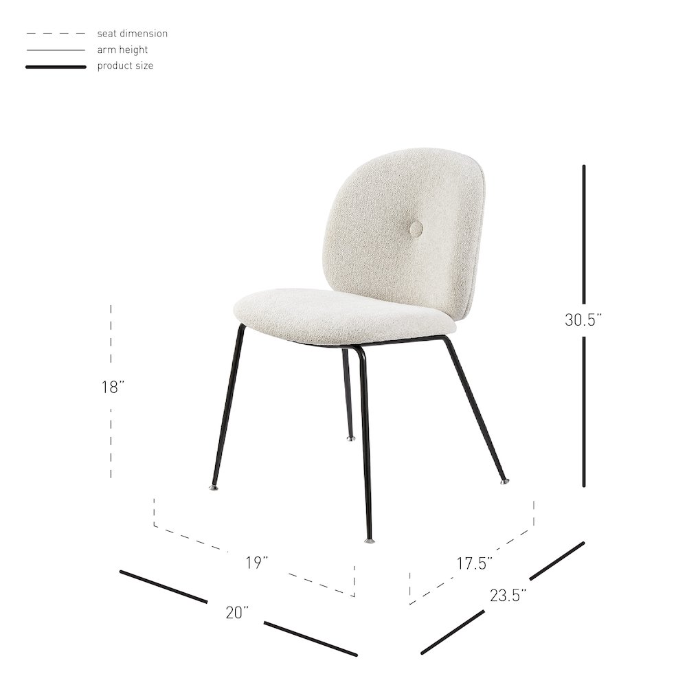 Nisha Boucle Dining Side Chair, (Set of 2). Picture 11