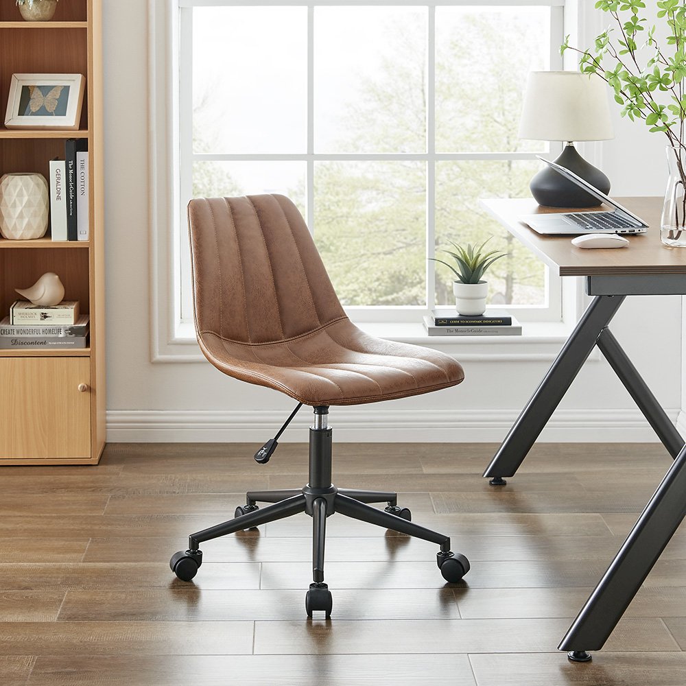 Robert Faux Leather Swivel Office Chair. Picture 10