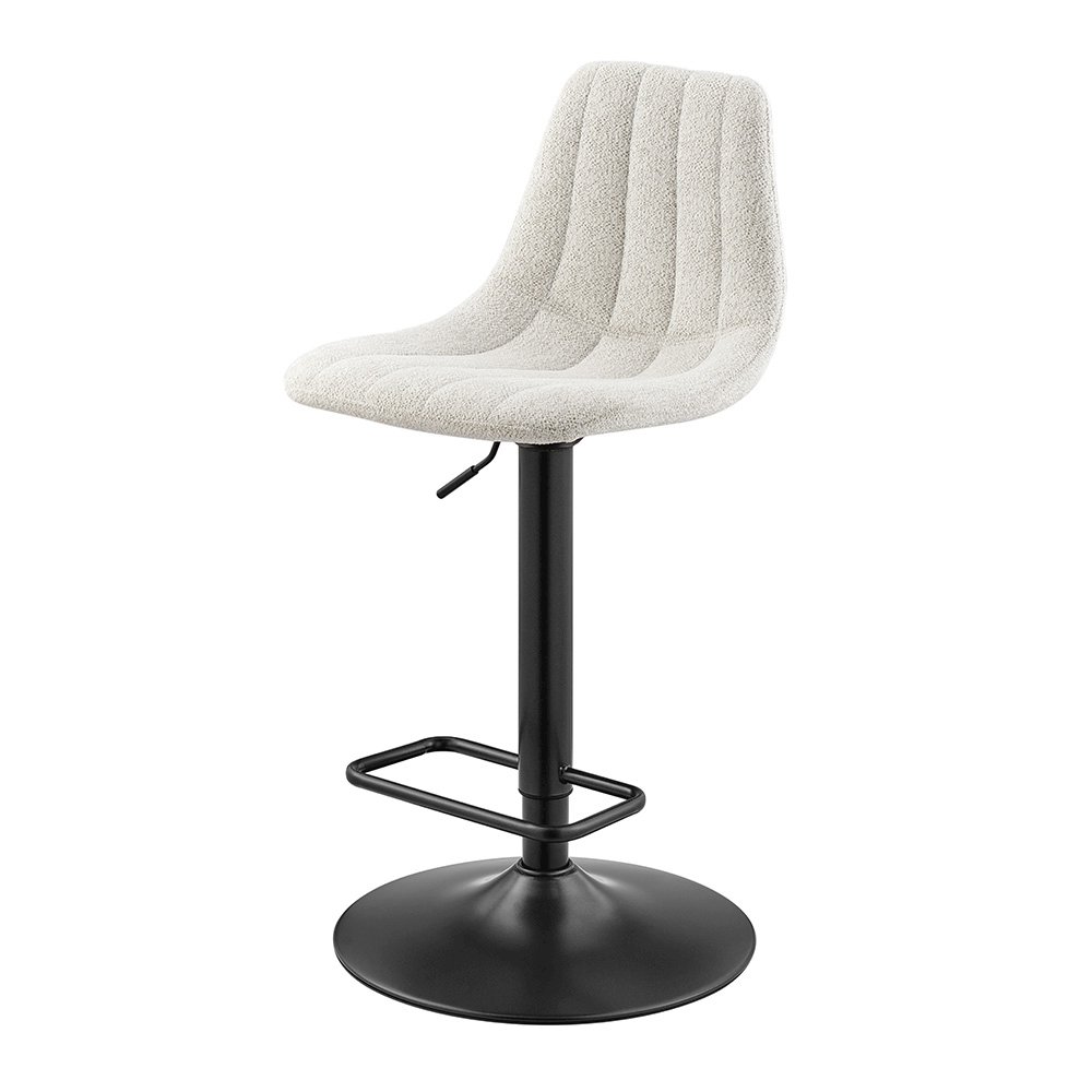 Robert Boucle Gaslift Swivel Bar Stool, (Set of 2). Picture 1