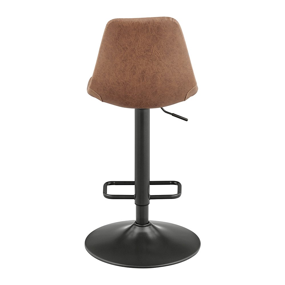 Robert Faux Leather Gaslift Swivel Bar Stool, (Set of 2). Picture 4