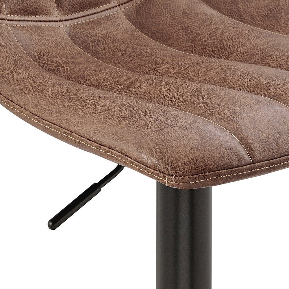Robert Faux Leather Gaslift Swivel Bar Stool, (Set of 2). Picture 9