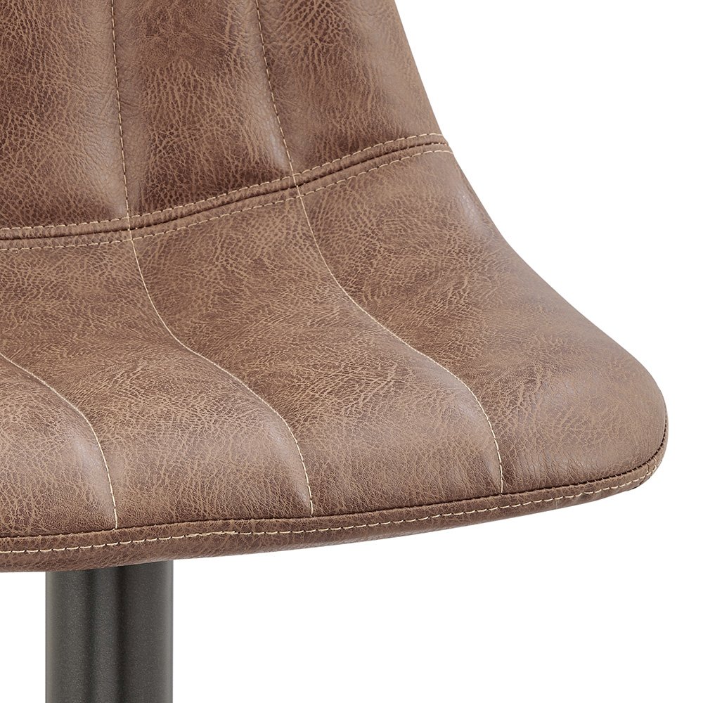 Robert Faux Leather Gaslift Swivel Bar Stool, (Set of 2). Picture 8