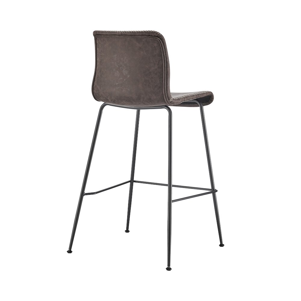 Jayden Faux Leather Low Back Counter Stool, (Set of 2). Picture 5