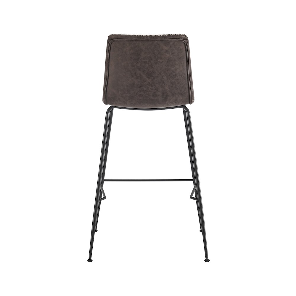 Jayden Faux Leather Low Back Counter Stool, (Set of 2). Picture 4