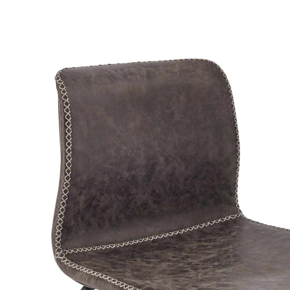 Jayden Faux Leather Low Back Counter Stool, (Set of 2). Picture 7
