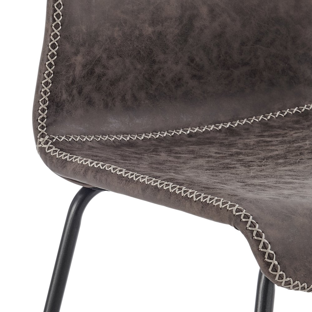 Jayden Faux Leather Low Back Counter Stool, (Set of 2). Picture 9