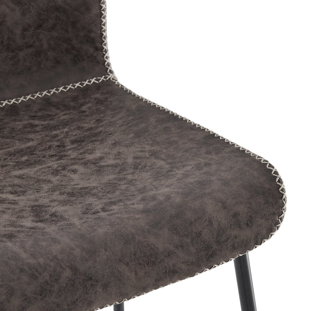 Jayden Faux Leather Low Back Counter Stool, (Set of 2). Picture 8