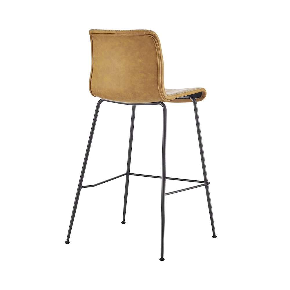 Jayden Faux Leather Low Back Counter Stool, (Set of 2). Picture 5
