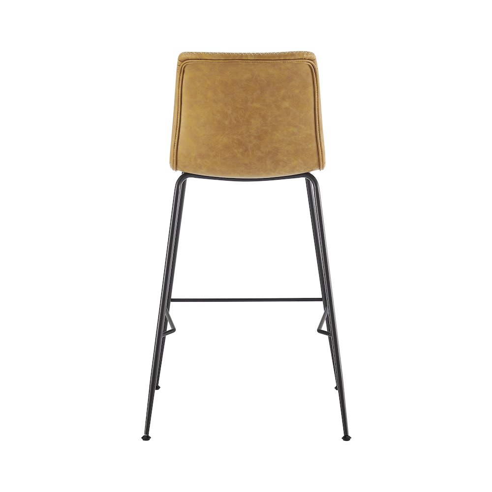 Jayden Faux Leather Low Back Counter Stool, (Set of 2). Picture 4
