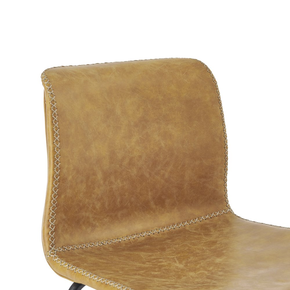 Jayden Faux Leather Low Back Counter Stool, (Set of 2). Picture 7