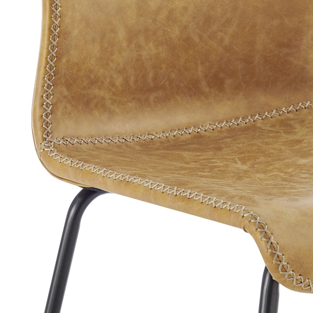 Jayden Faux Leather Low Back Counter Stool, (Set of 2). Picture 9