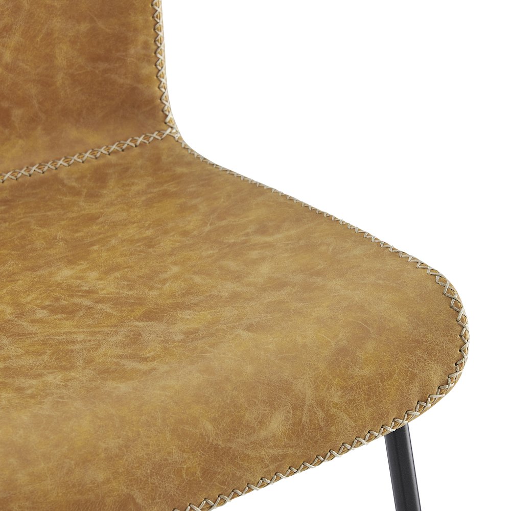 Jayden Faux Leather Low Back Counter Stool, (Set of 2). Picture 8