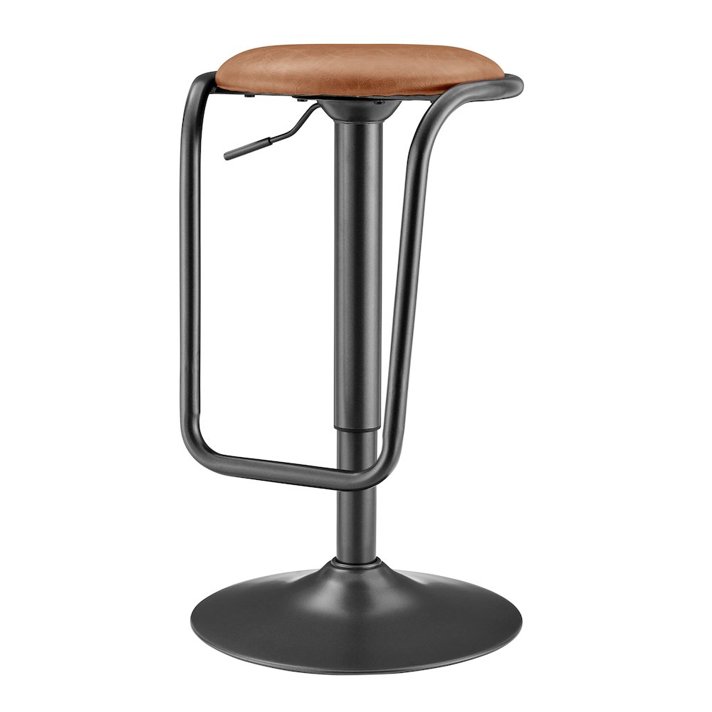 Elijah PU Gaslift Bar Stool, (Set of 2). Picture 1