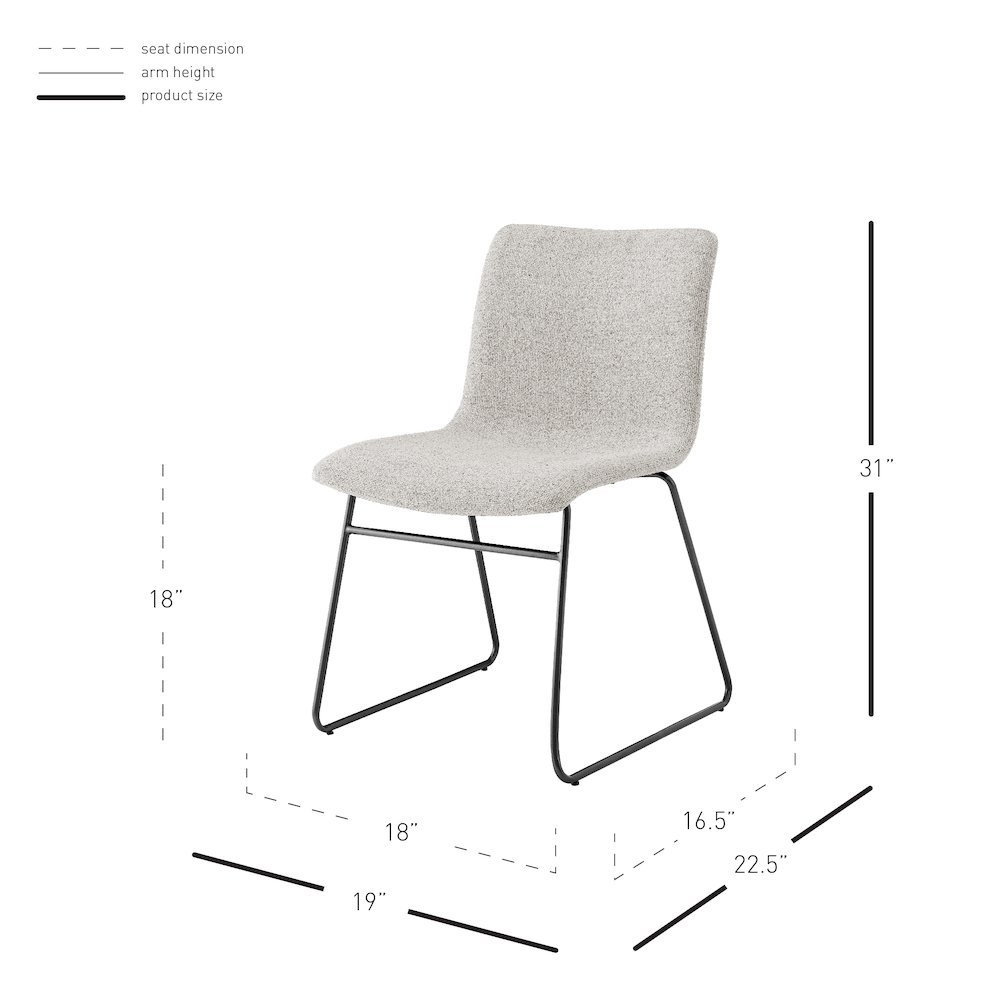 Bruce Chenille Dining Side Chair, (Set of 2). Picture 11