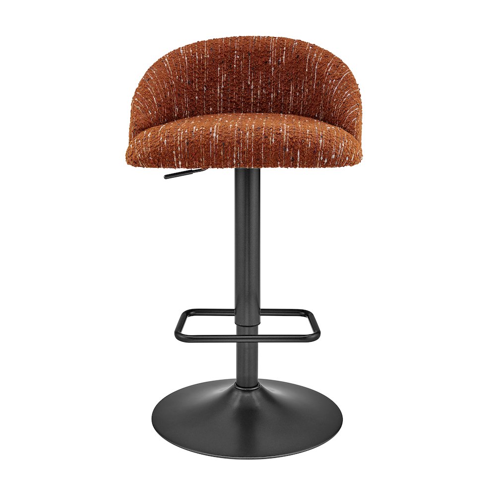 Jorrell Boucle Gaslift Swivel Bar Stool, (Set of 2). Picture 2