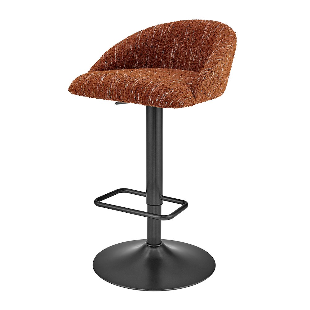 Jorrell Boucle Gaslift Swivel Bar Stool, (Set of 2). Picture 1