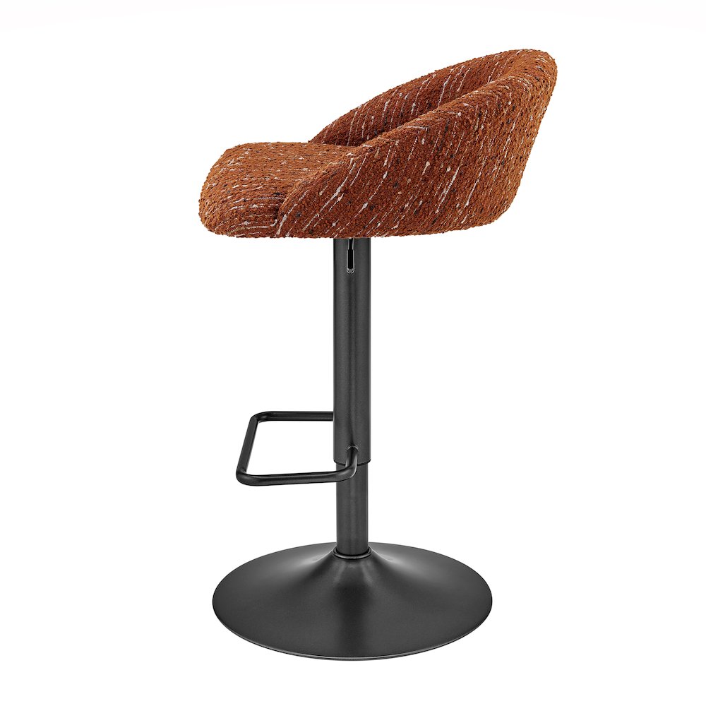 Jorrell Boucle Gaslift Swivel Bar Stool, (Set of 2). Picture 3