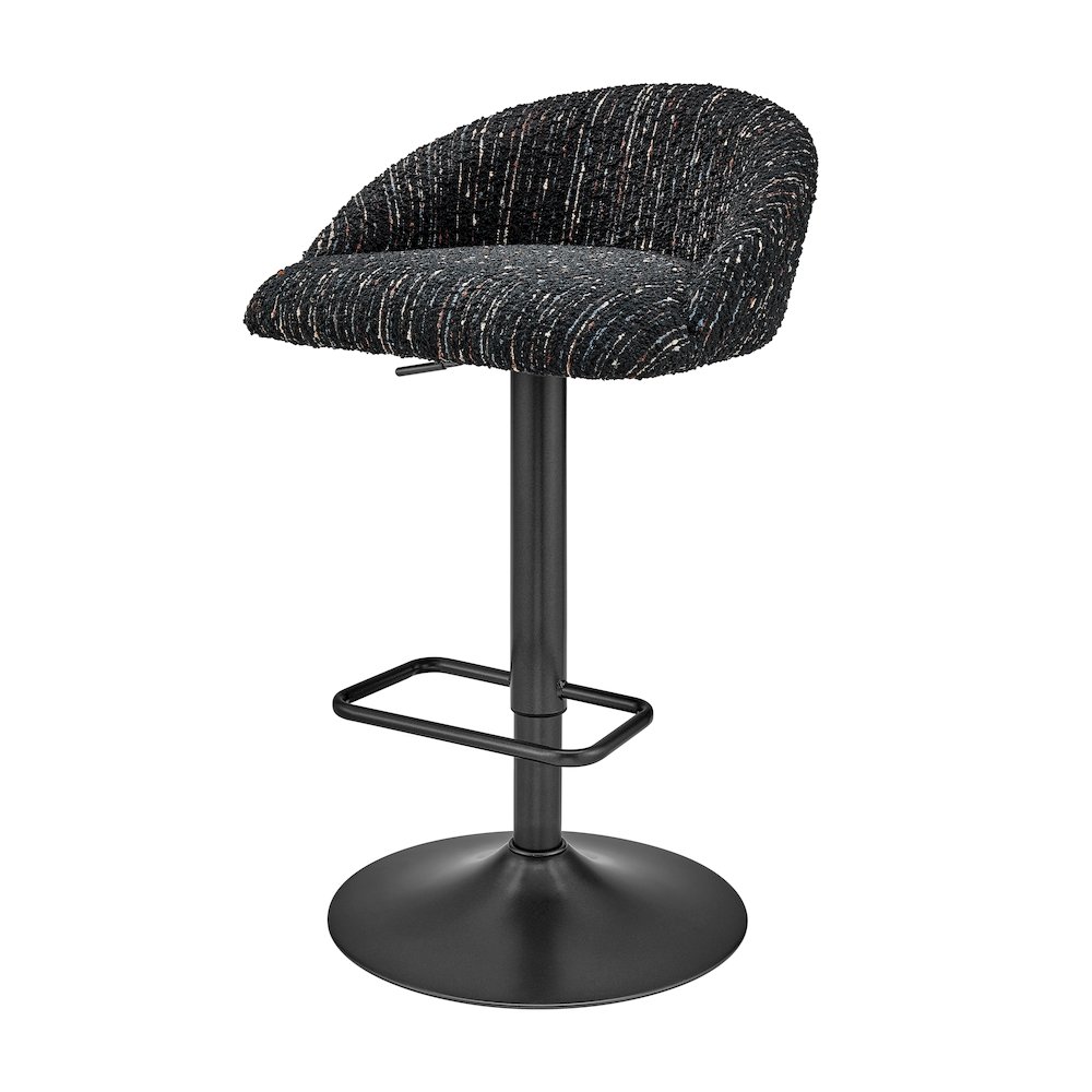 Jorrell Boucle Gaslift Swivel Bar Stool, (Set of 2). Picture 1