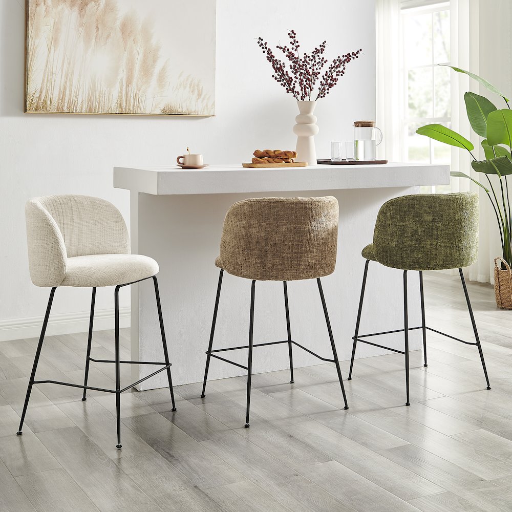 Millie Chenille Counter Stool, (Set of 2). Picture 10