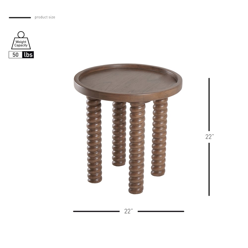 Crellin Accent Table - Walnut. Picture 7