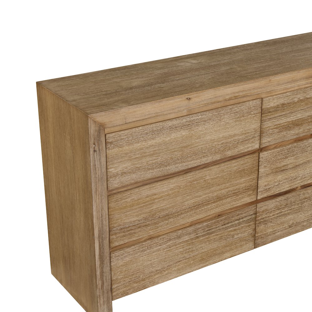 Zerano 6-Drawer Dresser - Brushed Smoke. Picture 10