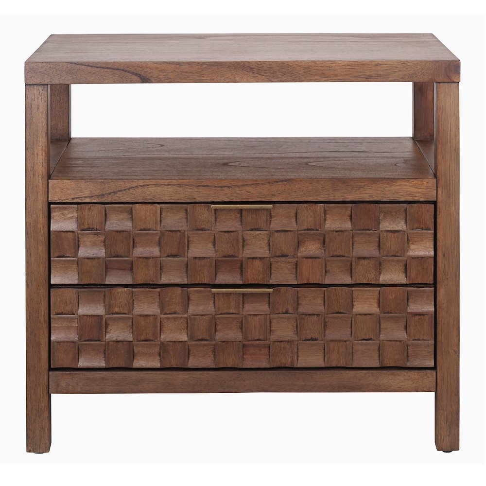 Terrena 2-Drawer Accent Table - Walnut. Picture 3