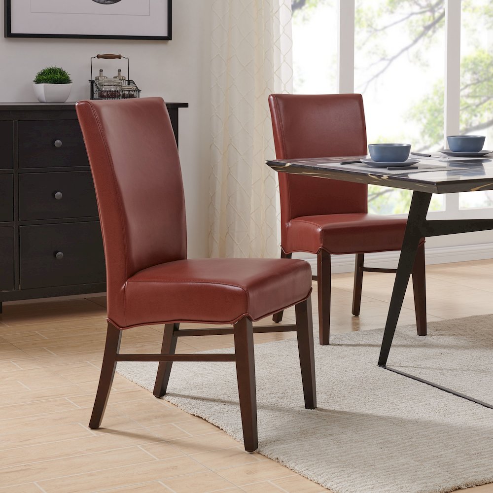 Milton Bonded Leather Dining Side Chair, (Set of 2). Picture 6