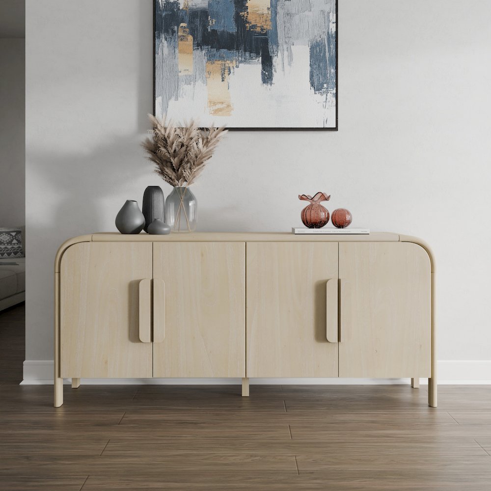 Serenia 4-Door Buffet - Weathered Sand. Picture 2