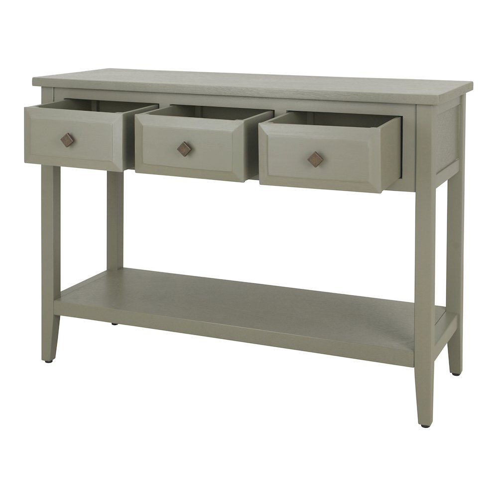 Wexford 3-Drawer Console Table - Sage Green. Picture 8