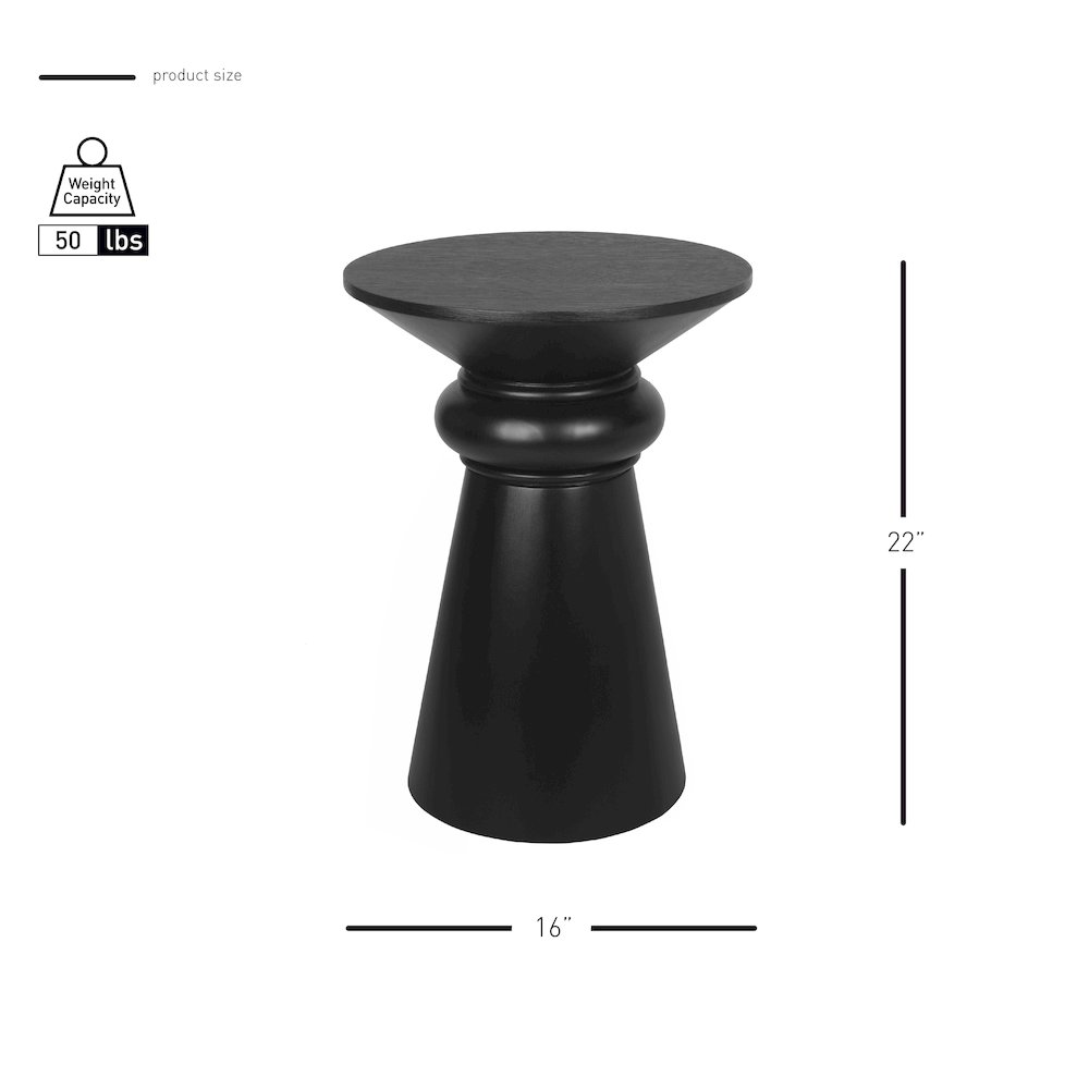 Reo Accent Table - Black. Picture 9