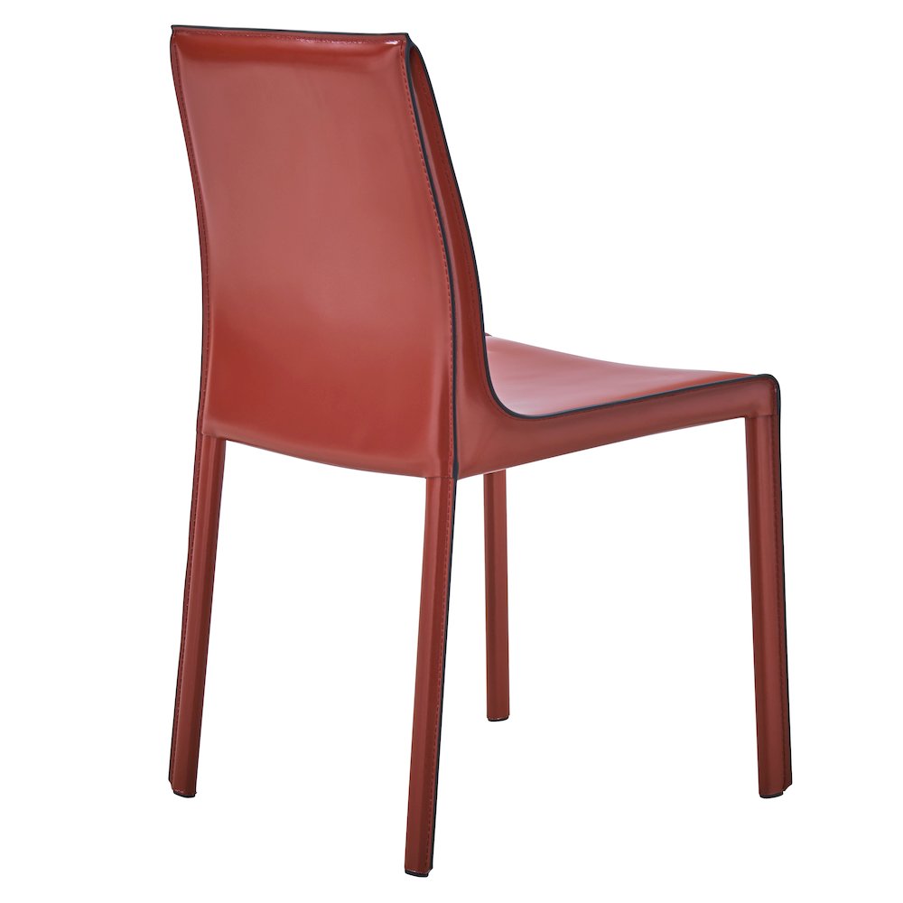 Recycled Leather Chair,Set of 2, Cordovan. Picture 5