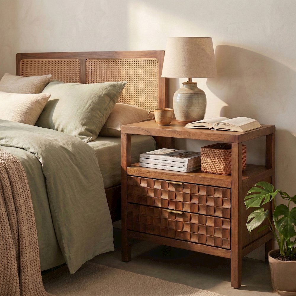 Terrena 2-Drawer Accent Table - Walnut. Picture 12