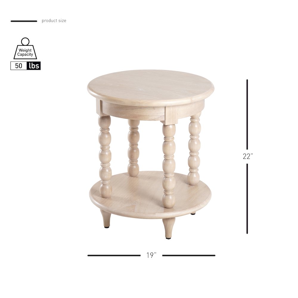 Ensley Accent Table - Weathered Sand. Picture 7