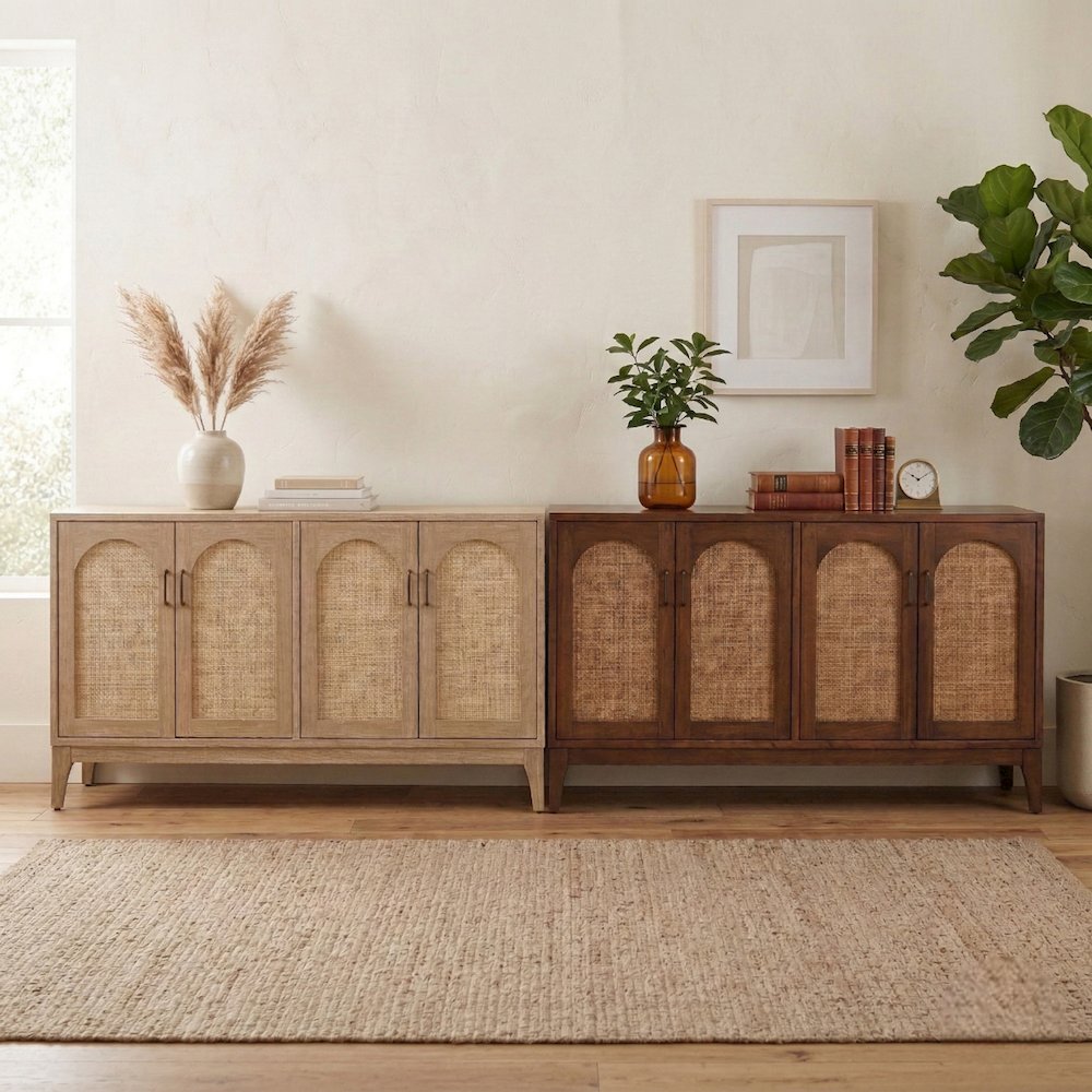 Chantilly 4-Door Buffet - Walnut. Picture 2