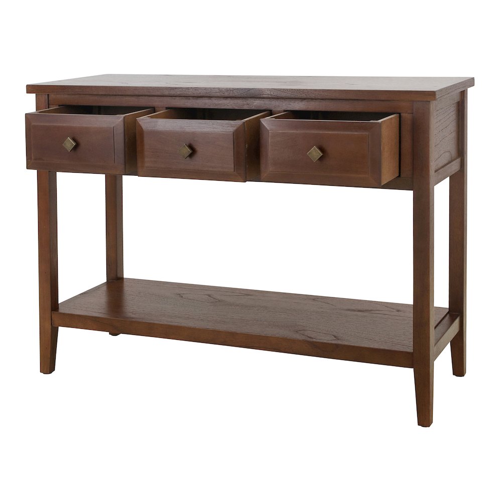 Wexford 3-Drawer Console Table - Walnut. Picture 8