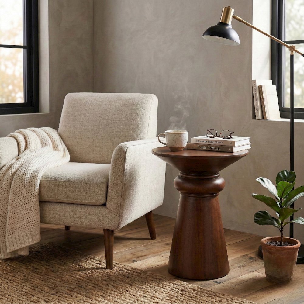 Reo Accent Table - Walnut. Picture 9
