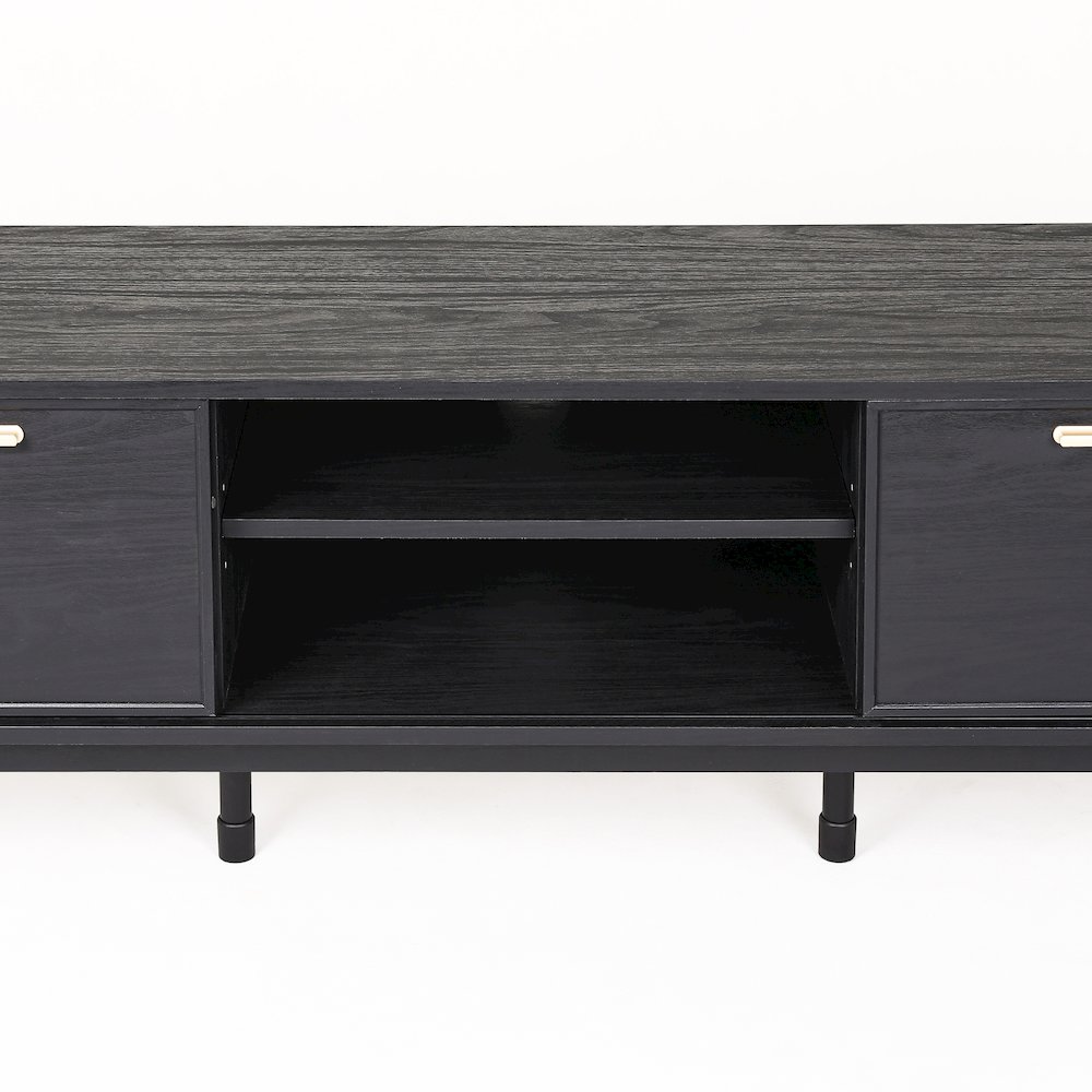 Heaton Low TV Stand - Black. Picture 11