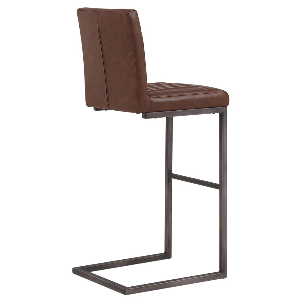 PU Leather Bar Stool,Set of 2, Antique Cigar Brown. Picture 5