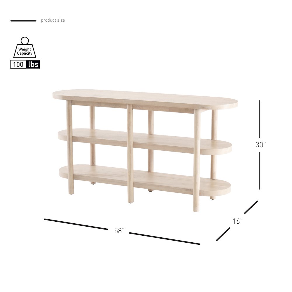 Lester Console Table - Weathered Sand. Picture 7