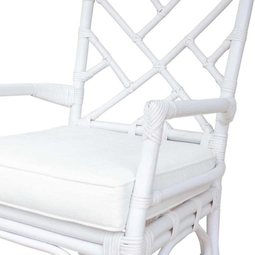 Arm Chair; constructed of Fabric, Rattan. Picture 6